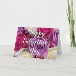 Elegante Kleurrijke Rozen Bloemige Beste Vriend(in Kaart
