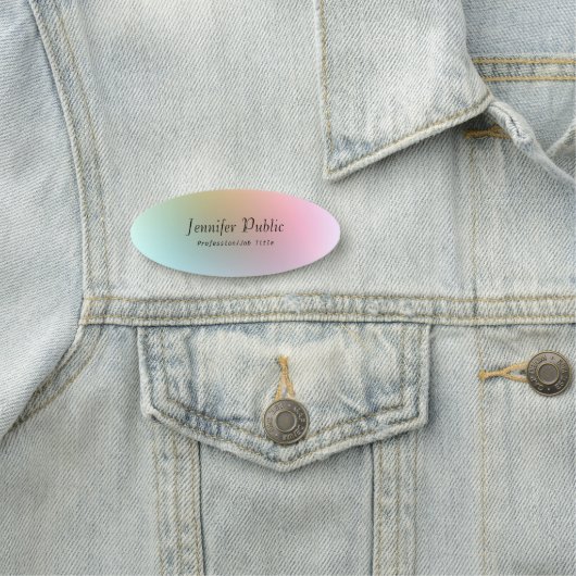 Elegante kleurrijke Sjabloon handschrift tekst Naamplaatje (In situ)