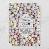 Elegante kleurrijke stenen moderne foto bruiloft kaart (Voorkant / Achterkant)