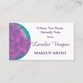 Elegante kleurrijke Waterverf make-up artist Visitekaartje (Voorkant)