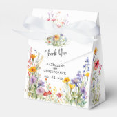 Elegante kleurrijke wilde bloemen bruiloft Dank u Bedankdoosjes (Voorkant Zijde)