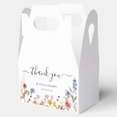 Elegante kleurrijke wildflower bruiloft bedankdoosjes (Geopend)