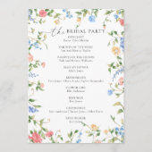 Elegante kleurrijke Wildflower Wedding Program Programma (Achterkant)