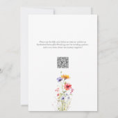 Elegante Kleurrijke Wildflowers Bruiloft Save The Date (Achterkant)