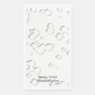 Elegante koele gepersonaliseerde witte grijze rege servet