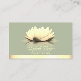 Elegante Koele Lotus Gouden Streep Yoga Groen Visitekaartje