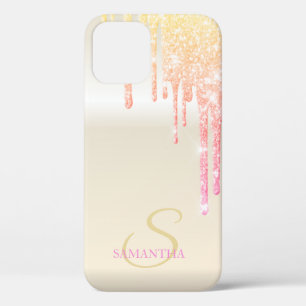 Elegante Koele Ombre Glitterdruppels iPhone 12 Pro Hoesje
