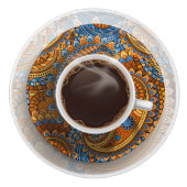 Elegante Koffiebeker Ladeknop - SRF Keramische Knop (Voorkant)