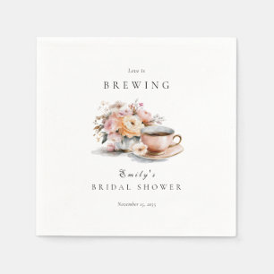 Elegante koffieliefde bruist Bruidsdouche Servet