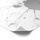 Elegante Koi Fish Pond Black Stroke Flat Illustrat Poster (Hoek)