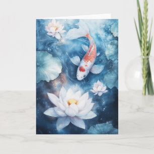 Elegante Koi met Vreedzaam Water Kaart