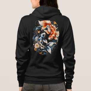 Elegante Koi Vis Cirkel Kunst Hoodie