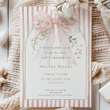 Elegante Kokette Roze Blush Rozen Strik Baby Showe