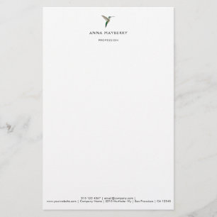 Elegante kolibrie Letterhead Briefpapier