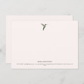 Elegante kolibrie notitiekaartje (Voorkant / Achterkant)