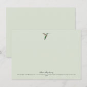 Elegante kolibrie notitiekaartje (Voorkant / Achterkant)