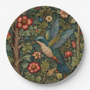 Elegante kolibrie romantische boho chic papieren bordje