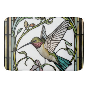Elegante kolibriekunst botanische boho chic badmat