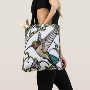 Elegante kolibriekunst botanische boho chic draagtas