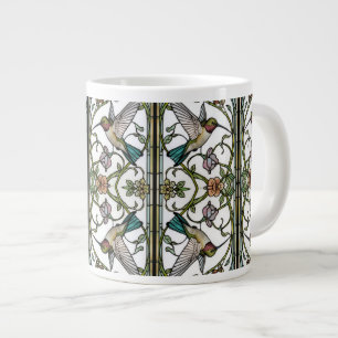 Elegante kolibriekunst botanische boho chic extra grote beker