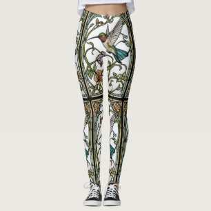 Elegante kolibriekunst botanische boho chic leggings