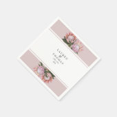 Elegante koning protea bloem servetten (Hoek)