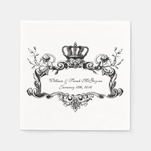 Elegante koninklijke bruidspapier servetten