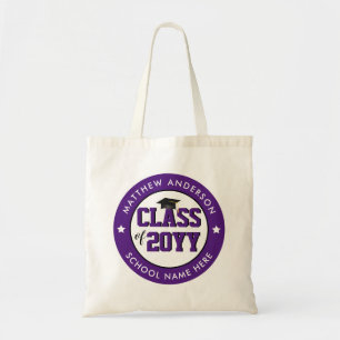 Elegante Koninklijke Paarse Afstuderen Klas van 20 Tote Bag