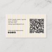 Elegante  kookgerei visitekaartje (Achterkant)