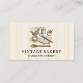 Elegante  kookgerei visitekaartje (Voorkant)