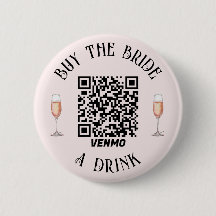 Elegante Koop de BRUID een drankje QR-knop