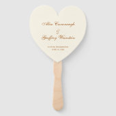 Elegante Koperen Ivoren Trouw Handwaaier (Voorkant)