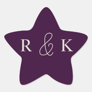 Elegante koppels monogrammed ster sticker