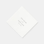 Elegante koppels namen script bruiloft servet (Hoek)