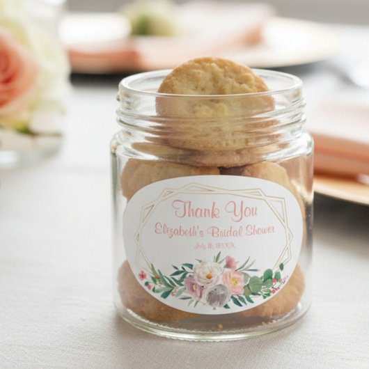 Elegante koraal bruidsdouche vierkante sticker