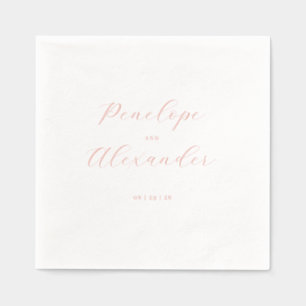 Elegante Koraal Calligrafie Folie Servetten