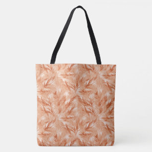 Elegante koraal palmblad grote schoudertas draagtas