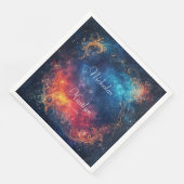 Elegante kosmische bruiloft servetten (Hoek)