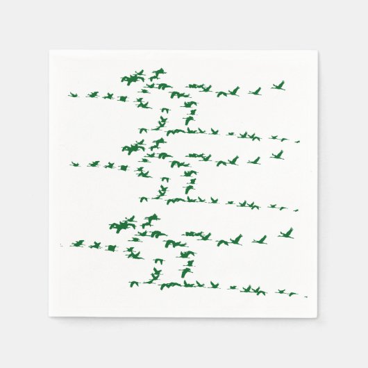 Elegante kraanvogels servet (Voorkant)