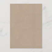 Elegante Kraft-huwelijksmenu-sjablonen Menu (Achterkant)