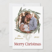 Elegante krans kerst Kaart (Voorkant)