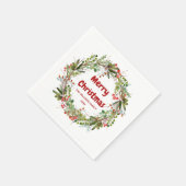 Elegante krans Kerst Servet (Hoek)