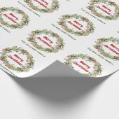 Elegante krans Kerstmis Cadeaupapier (Hoek)