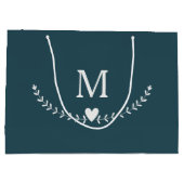 Elegante  krans met hartdecoratie groot cadeauzakje (Achterkant)