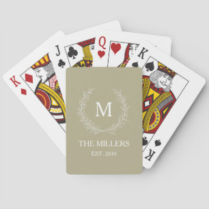 Elegante kransdecoratie pokerkaarten