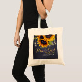 Elegante krijtbord zonnebloemen bruiloft bloem mei tote bag (Voorkant (product))