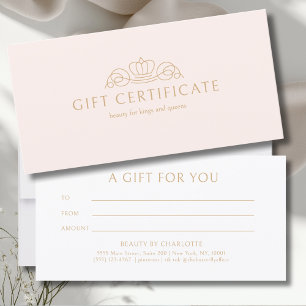 Elegante Kroon Blush Roze Salon Cadeaubon