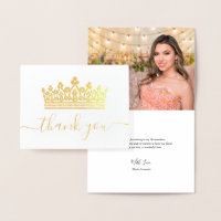 Elegante Kroon Foto Quinceanera Dank u Goud