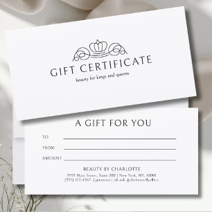 Elegante Kroon Salon Witte Cadeaubon