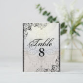 Elegante kroonluchter & bloeit Tafelnummer (Staand voorkant)